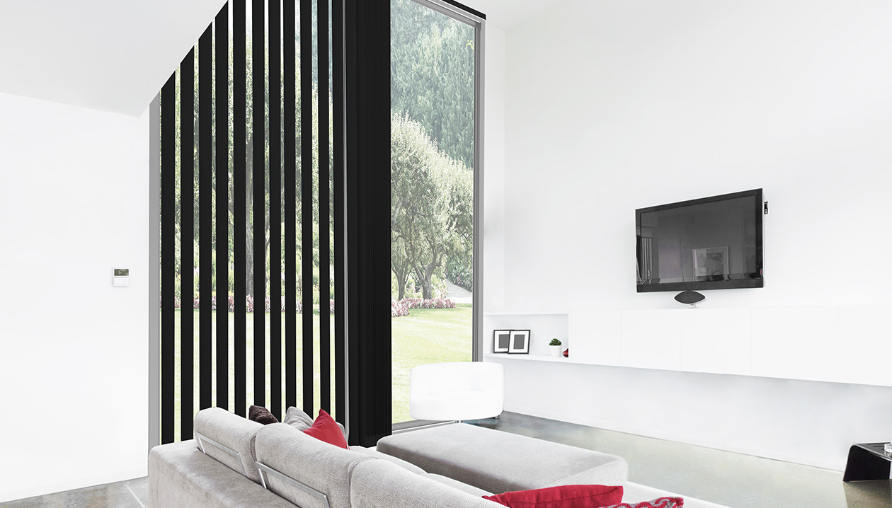 vertical blinds with electric command