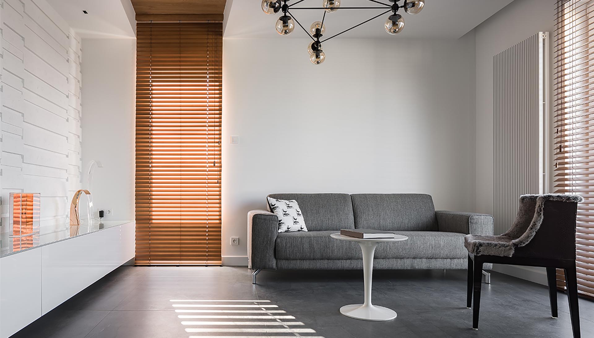 Horizontal blinds wood with ladder cord